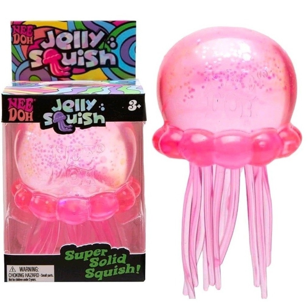 NeeDoh JellySquish Jellyfish Fidget Toy Pick Your Color Pink Blue Purple Glitter - Picture 6 of 9